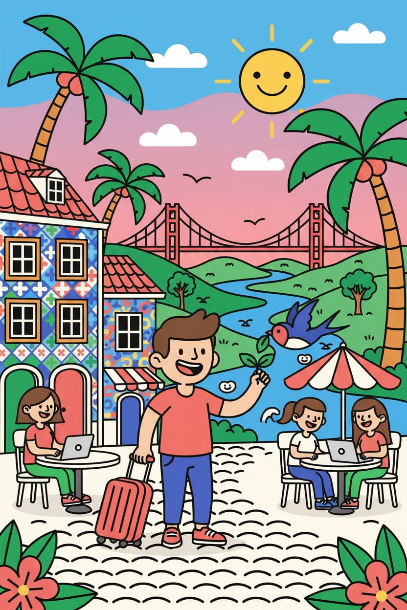 Visual illustration: The Unmistakable Allure: Why is Everyone Moving to Portugal?