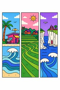 Visual illustration: Bali's Top Digital Nomad Hubs: Canggu vs. Ubud vs. Uluwatu