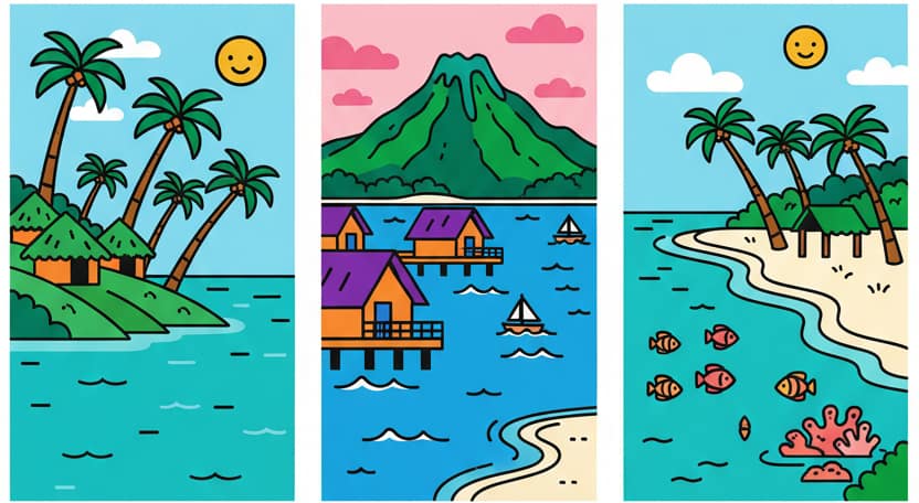 Visual illustration: Fiji vs. Bora Bora vs. Cook Islands: A Side-by-Side Comparison