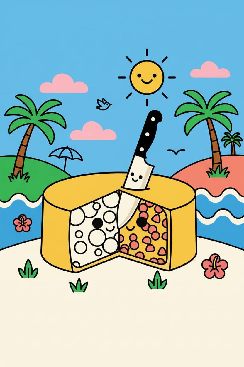 Visual illustration: The Art of the Cut: How Curd Size Defines a Cheese