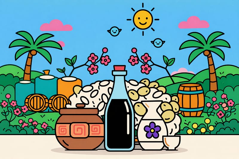 Visual illustration: Japan's Art of Koji: Miso, Shoyu, and Sake