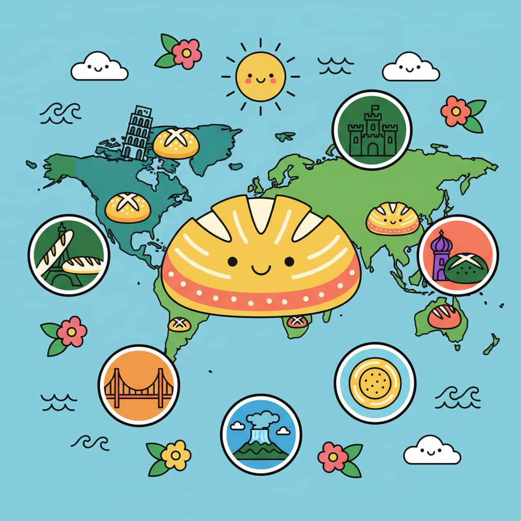 Visual illustration: Sourdough Around the World: 7 Countries Where Wild Fermentation Defines Daily Bread