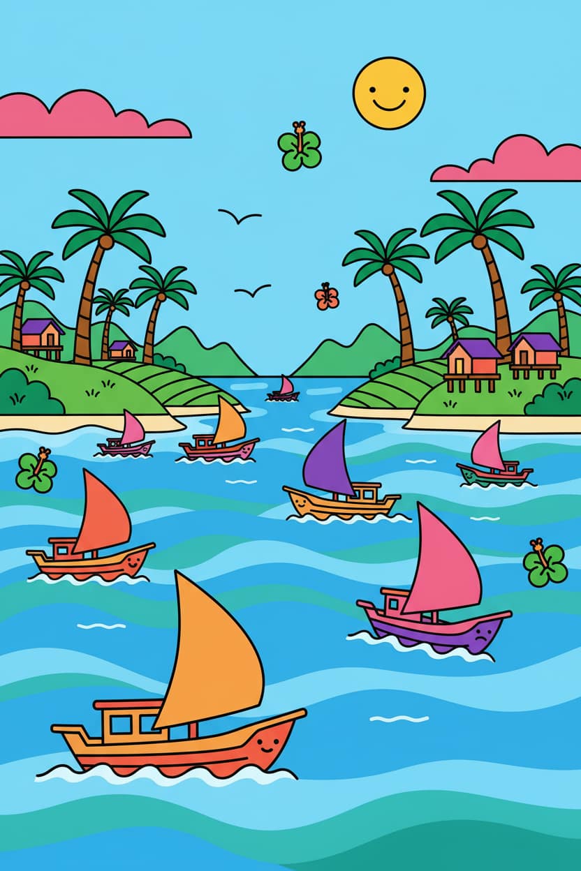 Visual illustration: Round 1: Beaches and Island Hopping Adventures