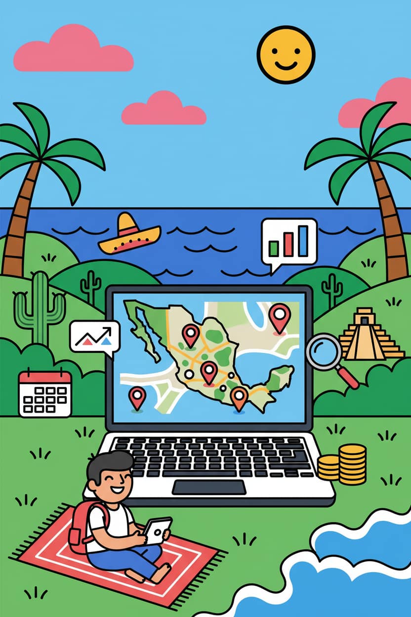 Visual illustration: Our Methodology: How We Researched Digital Nomad Life in Mexico