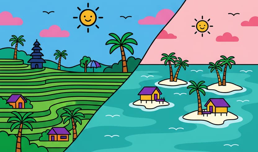 Visual illustration: The Vibe & Atmosphere: Cultural Immersion vs. Secluded Serenity